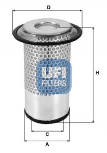 27.555.00 UFI - Filtro Aria per CATERPILLAR