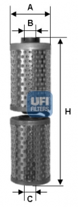 25.526.00 UFI - Filtro Olio Cartridge per BMW