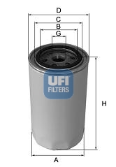 23.122.00 UFI - Filtro Olio spin-on per NISSAN