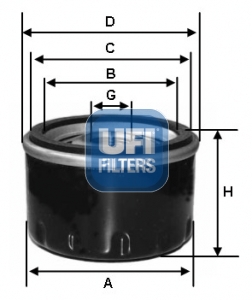 23.132.00 UFI - Filtro Olio spin-on per RENAULT