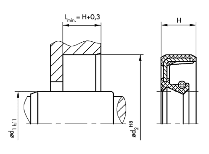 36,51X52,38X7,93 AS NBR Paraolio - immagine 2