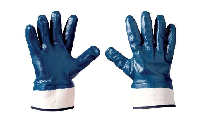 Guanto NBR BLU interamente ricoperto TG.9 - 12 PEZZI