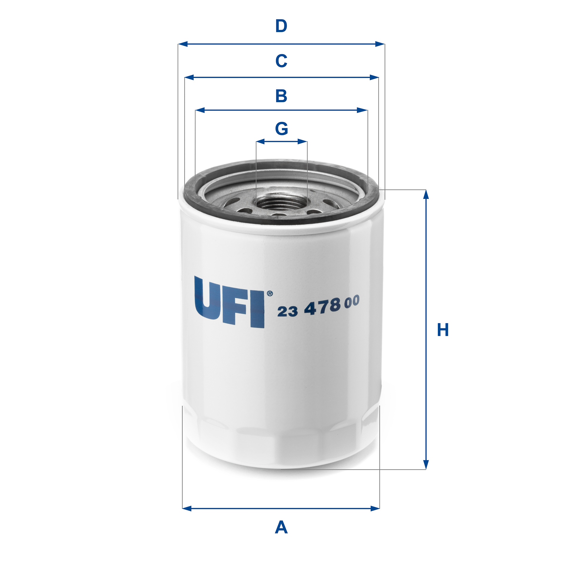 23.478.00 UFI - Filtro olio avvitabilemitsubishi smart