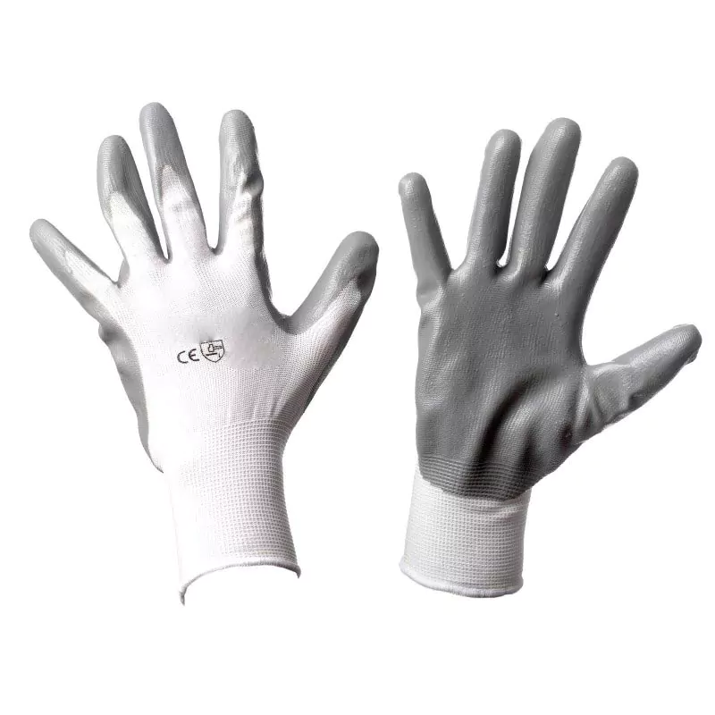 Guanto nylon bianco, spalmato conNitrile TG.11 - 12 PEZZI