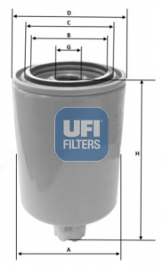 24.039.00 UFI - Filtro Diesel per BOBCAT, CASE CONSTRUCTION e vari