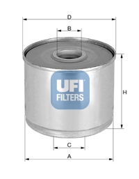 24.369.00 UFI - Filtro Diesel per RENAULT TRUCKS e vari