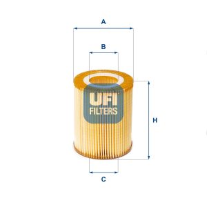 25.152.00 UFI - Filtro olio perr CASE DAF FIAT IVECO