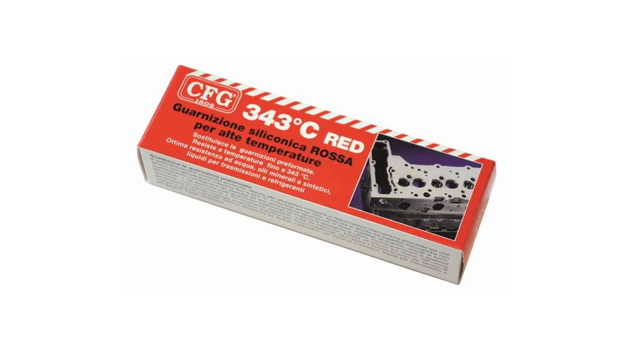 GUARNIZIONE SILICONICA ROSSA AD ALTE TEMPERATURE 343°C RED