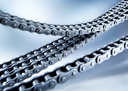 Catene a rull le macchine in movimento